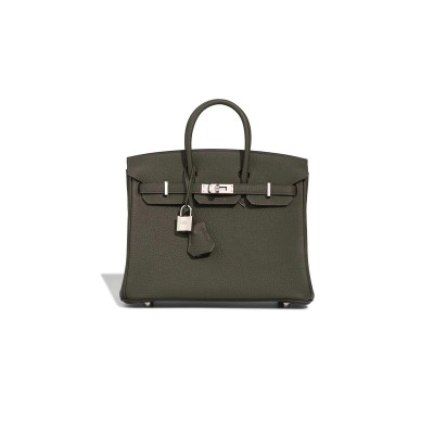 HERMÈS MASTER BIRKIN 25 TOGO VERT DE GRIS (25*20*13cm)